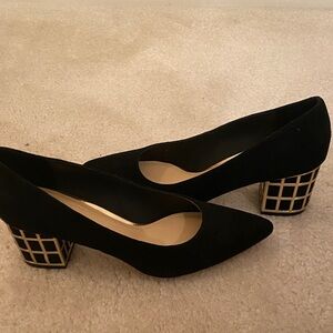 Brian Atwood Black Suede Heels